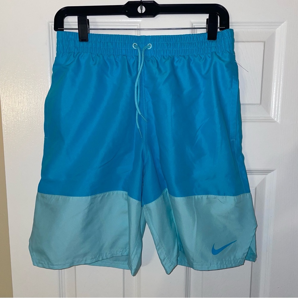 NIKE Activewear Spit 9 volley Men's shorts Color Chlorine Blue Smal NESSB450-445